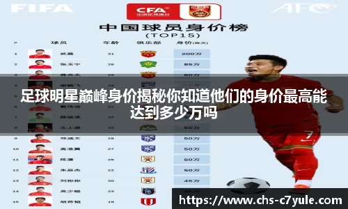 足球明星巅峰身价揭秘你知道他们的身价最高能达到多少万吗